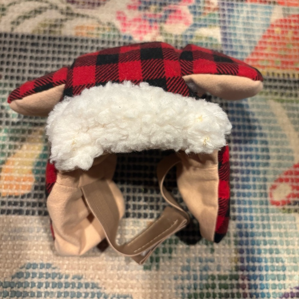 Snow Shoe Lodge Buffalo Plaid Trapper Dog Hat XXS/XS Wondershop Dog Cat Costume